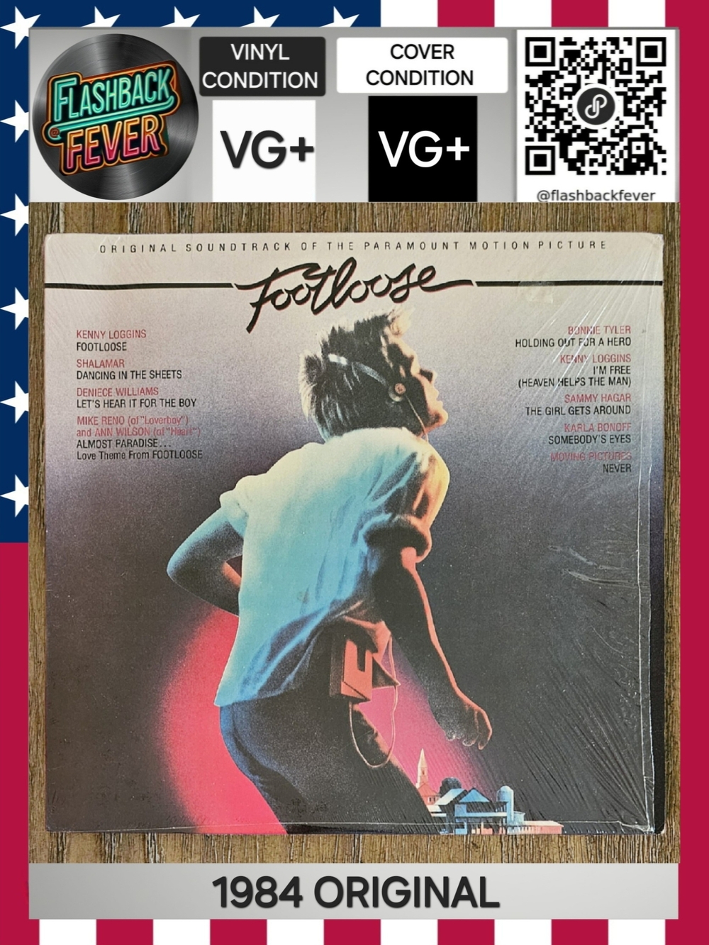 FOOTLOOSE•(Original Motion Picture Soundtrack)•1984 US (#JS 39242) Pitman Press